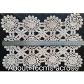 Beautiful detailed beige crocheted doily - about 46cms across