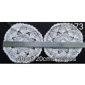 Two Beautiful white crocheted doilies - 20cms across