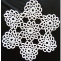 Lovely white crocheted doily - 30cms across