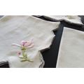 Four gorgeous vintage embroidered serviettes