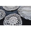 Lot of Four lovely vintage doilies