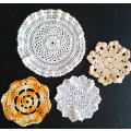Lot of Four lovely vintage doilies