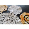 Lot of Four lovely vintage doilies