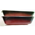 Two Vintage Anchor Hocking FIRE KING Brown Ombre loaf pans