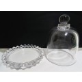 Small glass dome with plate