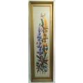 Exquisite vintage framed embroidery