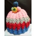 VINTAGE 100% WOOL HAND-KNITTED TEA COSY