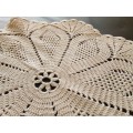 Stunning beige vintage crocheted doily