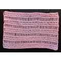 Lovely pink vintage crocheted tray cloth