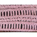 Lovely pink vintage crocheted tray cloth
