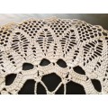 Pretty beige vintage crocheted doily