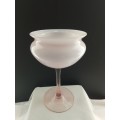 Stunning vintage cased glass stemmed candle holder/ vase