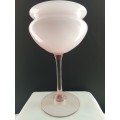 Stunning vintage cased glass stemmed candle holder/ vase