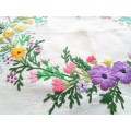 Breathtakingly beautiful!! Heavily embroidered tray cloth.