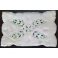 Lovely vintage embroidered tray cloth.
