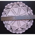 Stunning soft pink vintage crocheted doily