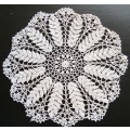 Beautiful white vintage crocheted doily - 38cms
