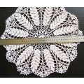 Beautiful white vintage crocheted doily - 38cms