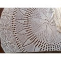 Stunning Vintage crocheted tablecloth - About 140cms across