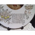 Vintage plate with The Lord`s prayer in Afrikaans (Onse Vader)