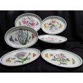 Six Stunning Portmeirion Botanic Garden Oval Platters 27cm across