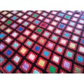 Stunning vintage hand crocheted blanket (About 120x260cms)