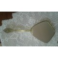 VINTAGE HAND MIRROR WITH EMBROIDERED BACKING (NO. 2)