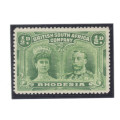 BSAC / Rhodesia Double Head SG no 122  Perf 14 1/2 Dull green Unmounted. mint