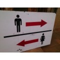 Steel Caltex Restroom Sign