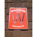 Original Litho Wiltshire Tin Files Sign!