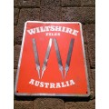 Original Litho Wiltshire Tin Files Sign!