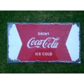 Large 60's Reclaimed Coke Enamel Sign!!!