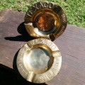 Awesome!!! Vintage Original TEXACO Brass Ashtrays!!!