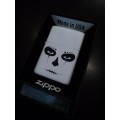 White Skull Zippo Lighter