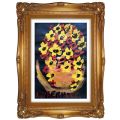 LARGE (42cm x 30cm) Original CLAERHOUT - Pot With Flowers - Oil on paper!!! COA Included!
