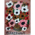 Frans Claerhout - FLOWERS - Oil and Acrylic on board, come with COA