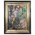 Father Frans Claerhout - Farmer - Mixed Media (COA Included)