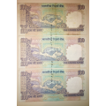 INDIA X3,,,100 RUPEE IN SEQUENCE 290-293[1 BID TAKES ALL]