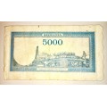 ROMANIA 5000 LEI 21-7-1945