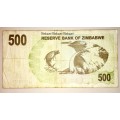ZIMBABWE $500 2007