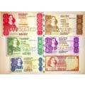 COMPLETE SET OF CL STALS  & DECIMAL NOTES, HIGH GRADE NOTES  R50 - R1  [1 BID TAKES ALL]
