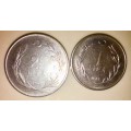 TURKEY X2,,,,2 1/2 LIRA 1962 & 1 LIRA 1975