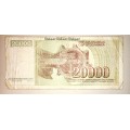 YUGOSLAVIA 20000 DINARA 1987