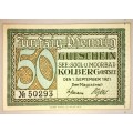 GERMANY 50 PFENNIG 1921 UNC NOTGELD