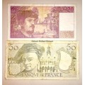 FRANCE X2,,,50 FRANCS 1991 (B.64) & 20 FRANCS 1993 (L.039)