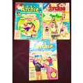 ARCHIE X3,,,,NO 66, NO 80, NO 89   1984-1988 (ARCHIE DIGEST LIBRARY)G-VG