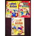 JUGHEAD & ARCHIE X3,,,,NO 95 ,NO 99, NO 104  1989 (ARCHIE DIGEST LIBRARY)G-VG