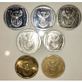 SET OF COMMEMORATIVE COINS 50 CENT TO R2 (2002-2019)