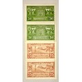 GERMANY REPLACEMENT SET X4,,,50 PFENNIG CLOSE IN SEQ & 25 PFENNIG UNC  NOTGELD (RARE STAR NOTE)