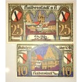 GERMANY STAR NOTE X2 ,,20 PFENNIG & 10 PFENNIG HALBERSTADT VILLAGE 1920   NOTGELD (UNC REPLACEMENT )